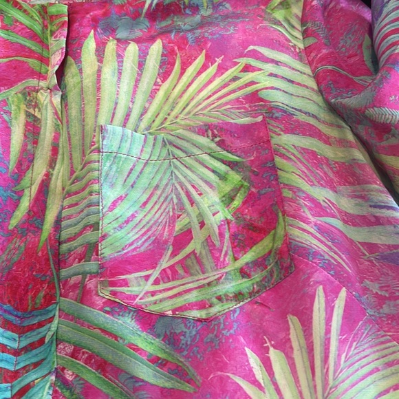 Nanette Lepore Silk floral print flirty ruffles blouse size L - Picture 3 of 7